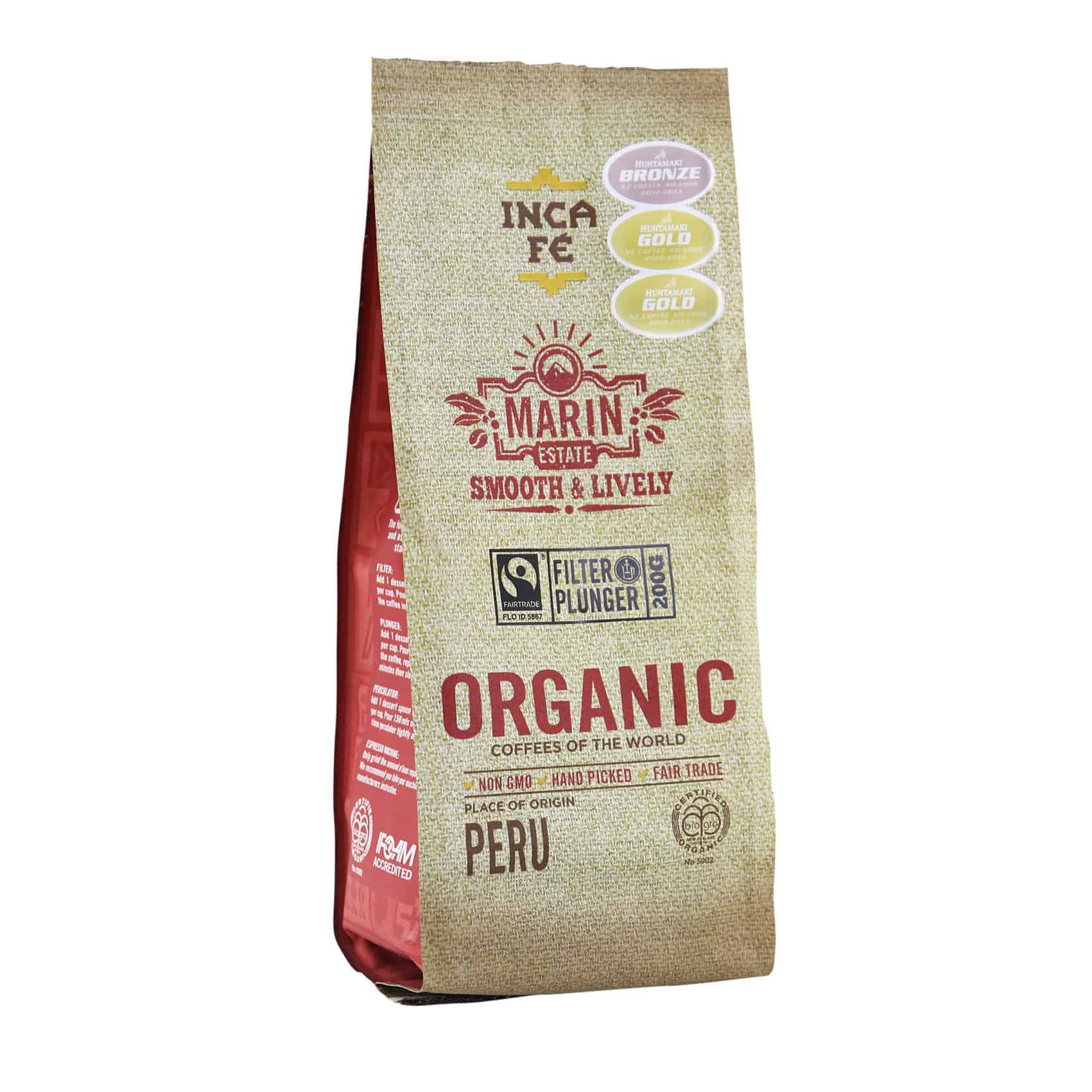 incafe marin estate smooth lively organic fair trade coffee marin pasta works